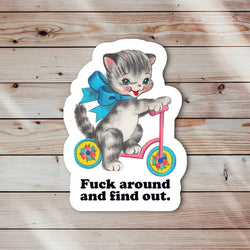 Cat F*ck Around and Find Out Sticker