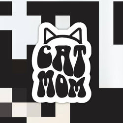 Cat Mom Sticker: White Background