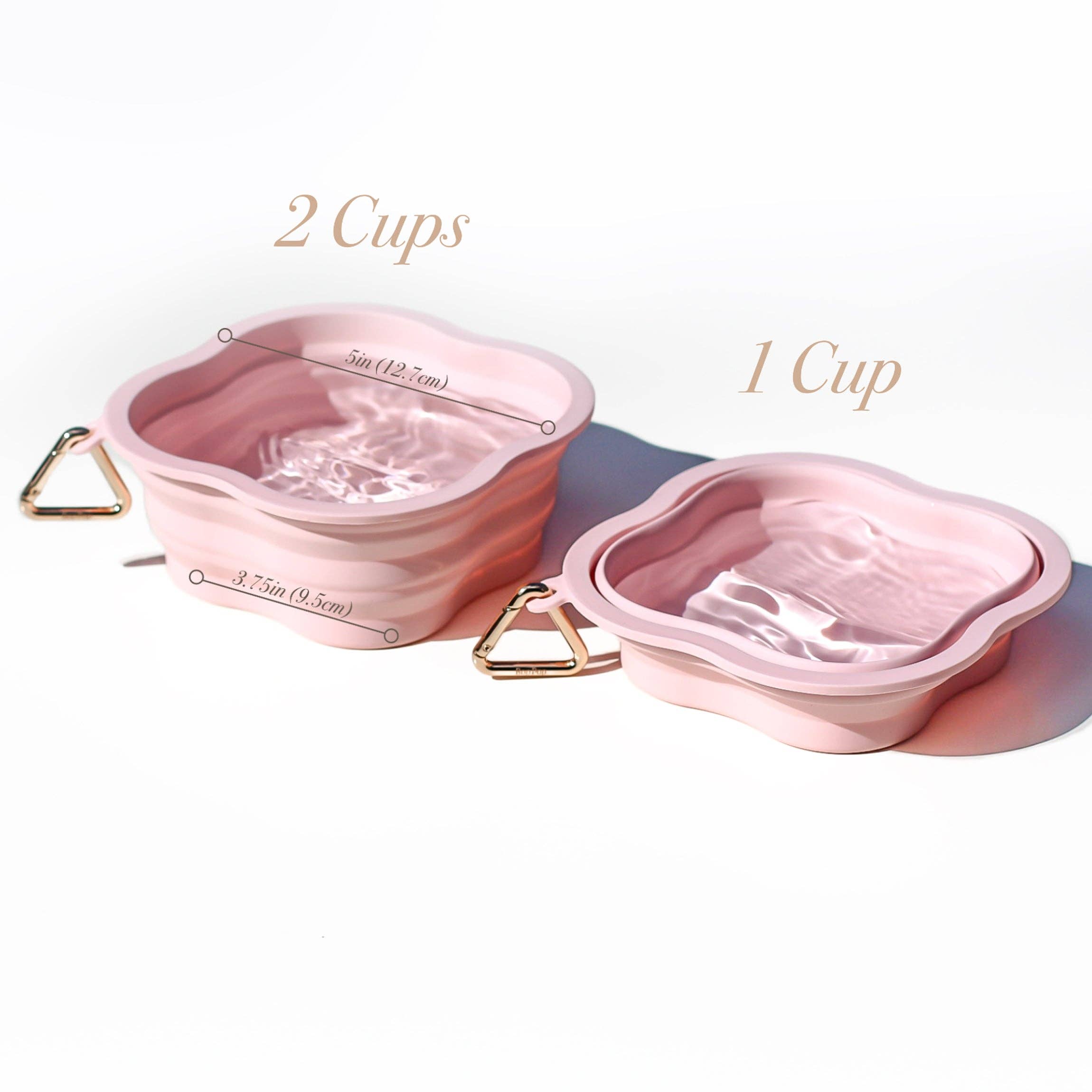 Bop Pop Pets - Collapsible Water Bowl Silicone BPA Free | Berry Pink