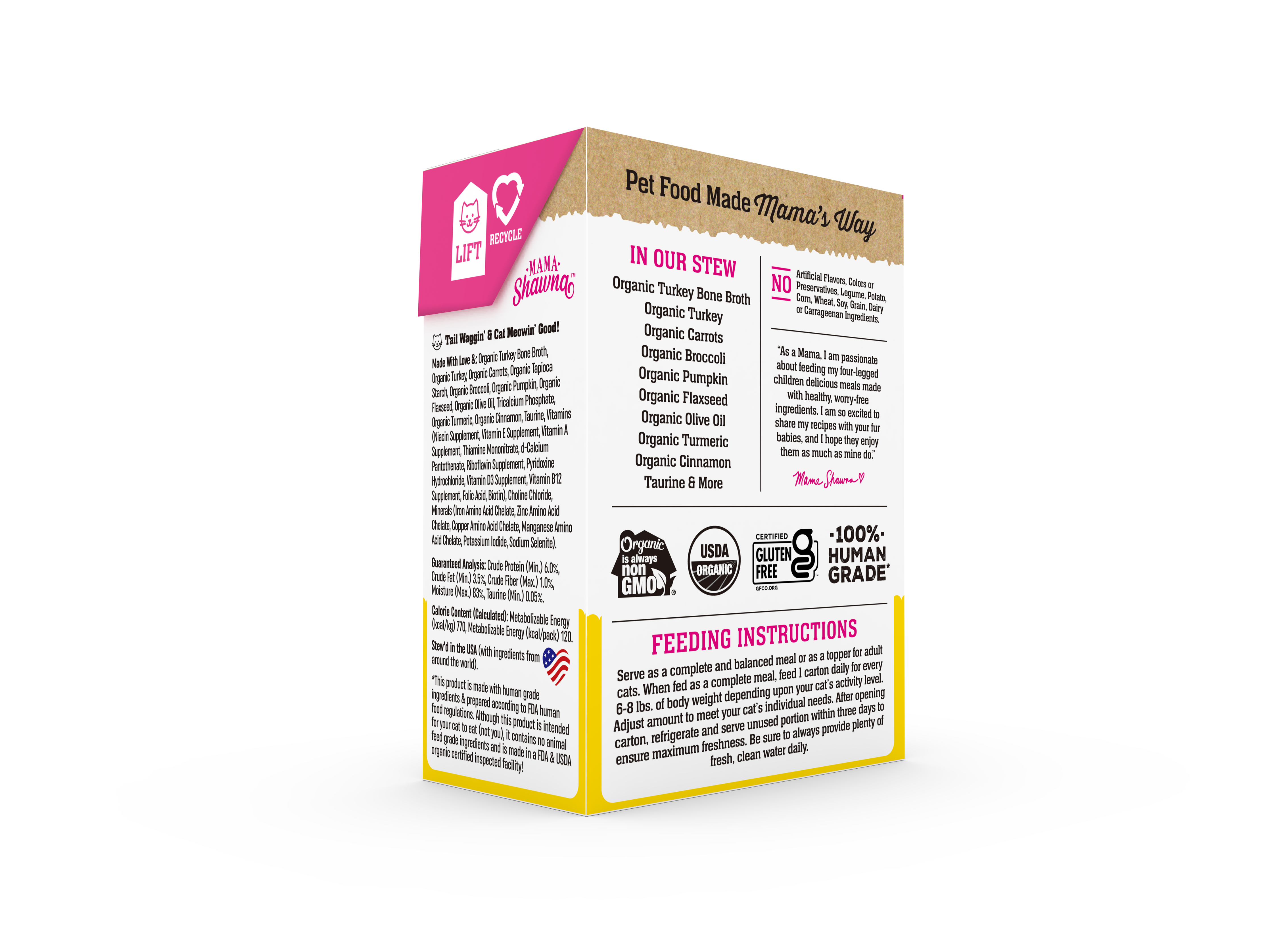 Mama Shawna - Stew'd Organic Cat Turkey & Veggies Recipe: Yellow