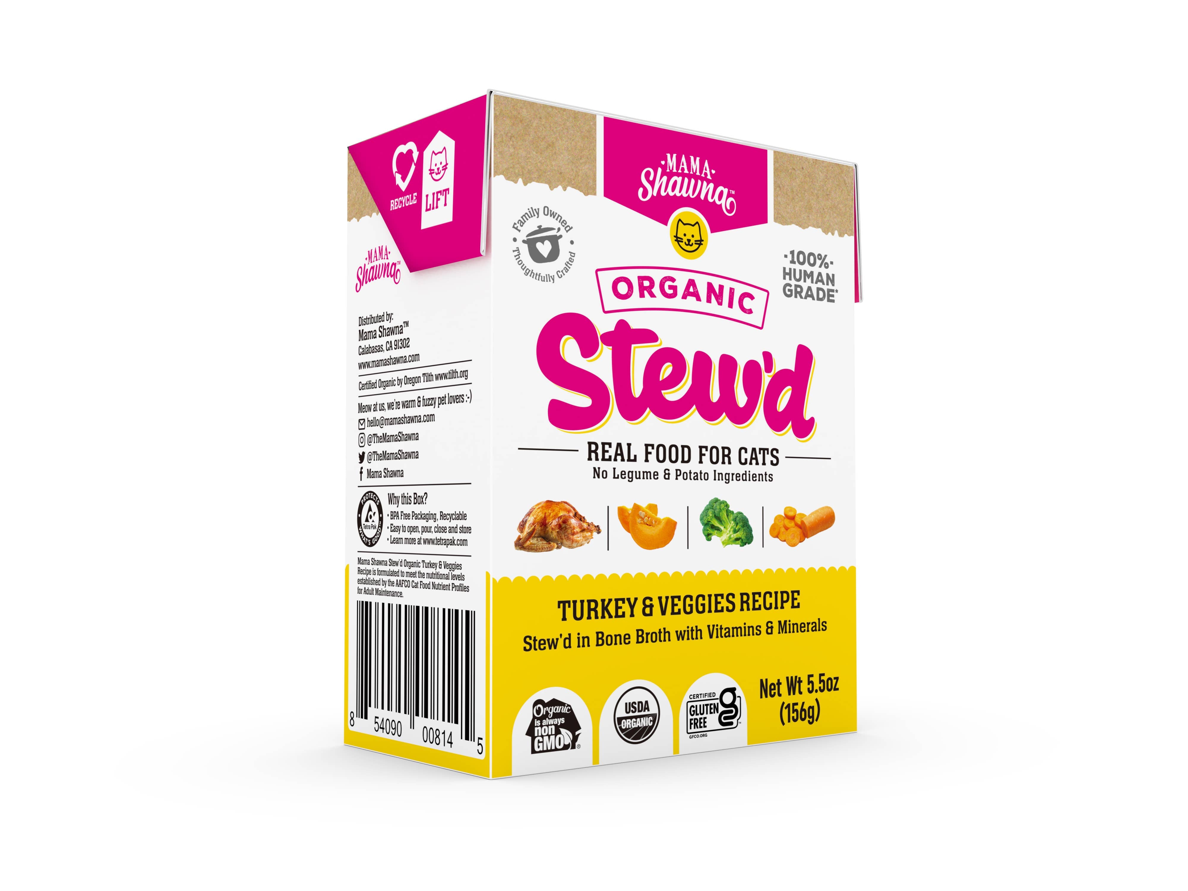 Mama Shawna - Stew'd Organic Cat Turkey & Veggies Recipe: Yellow