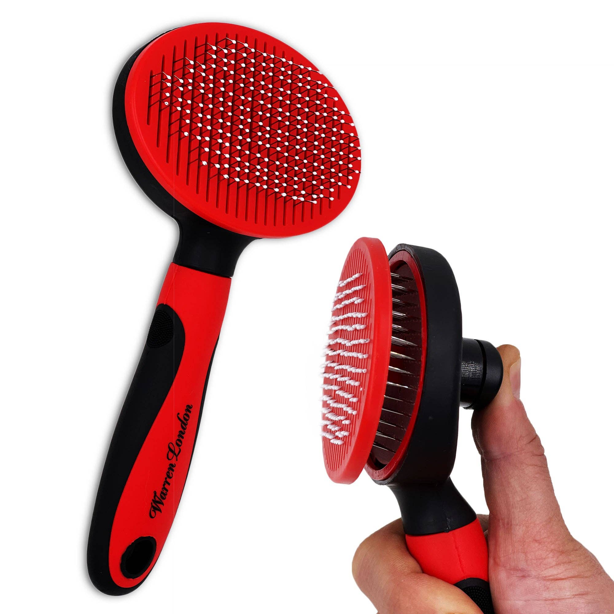 Cat De-Tangling Pin Brush for Grooming & Shedding
