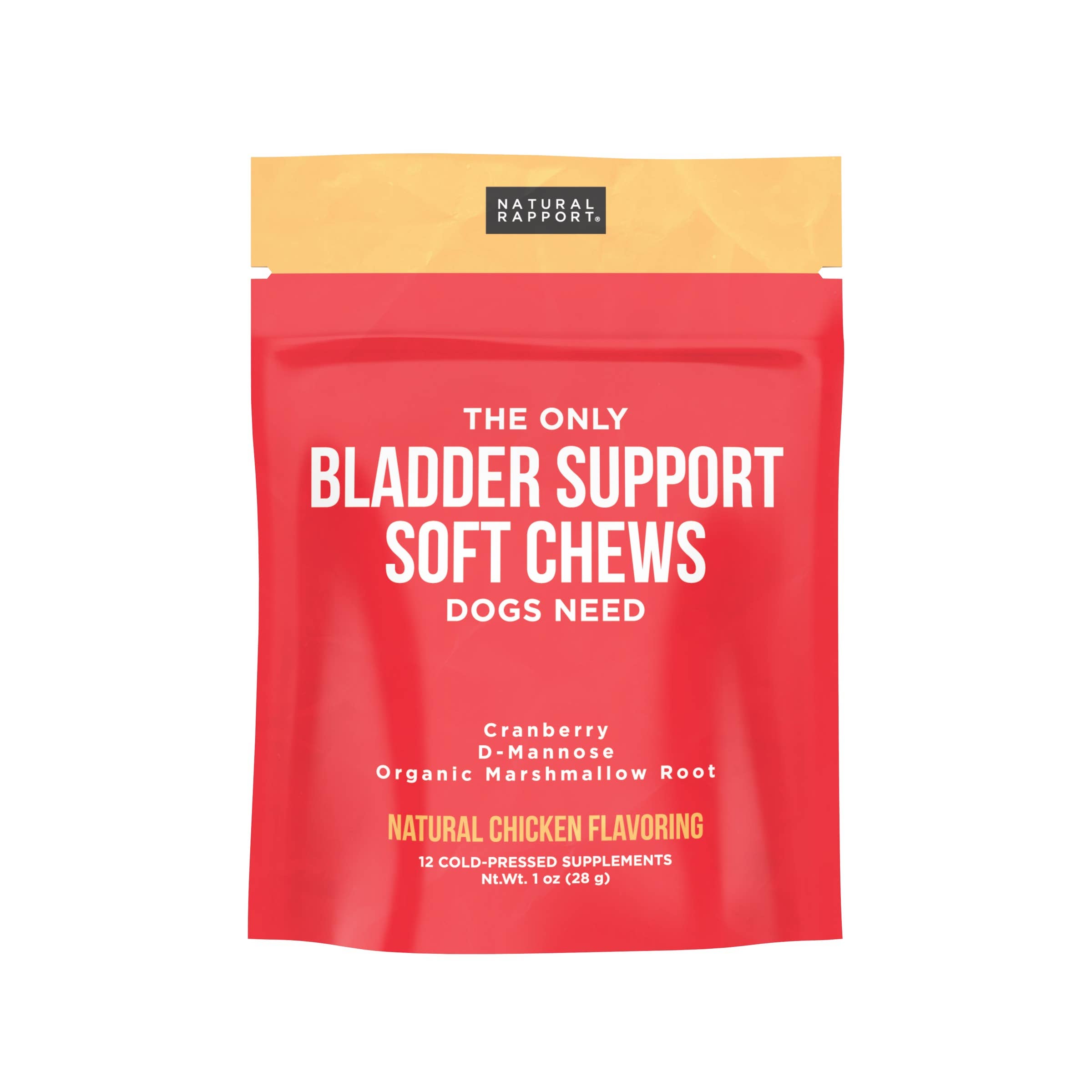 Natural Rapport - The Only Bladder Support Soft Chews Dogs Need: 120 count jar