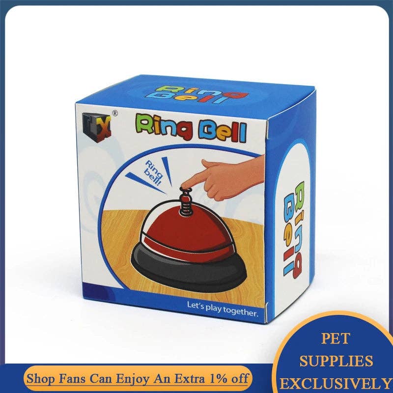 YIKELEATHER - Pet Interactive Bell Toy Dog Training Called Dinner Small Bell Puppy Feeding Reminder Simple Solid Color Ring Teddy Dog Products: Red Bells