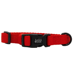 SASSY WOOF - Dog Collar - Neon Red: Large