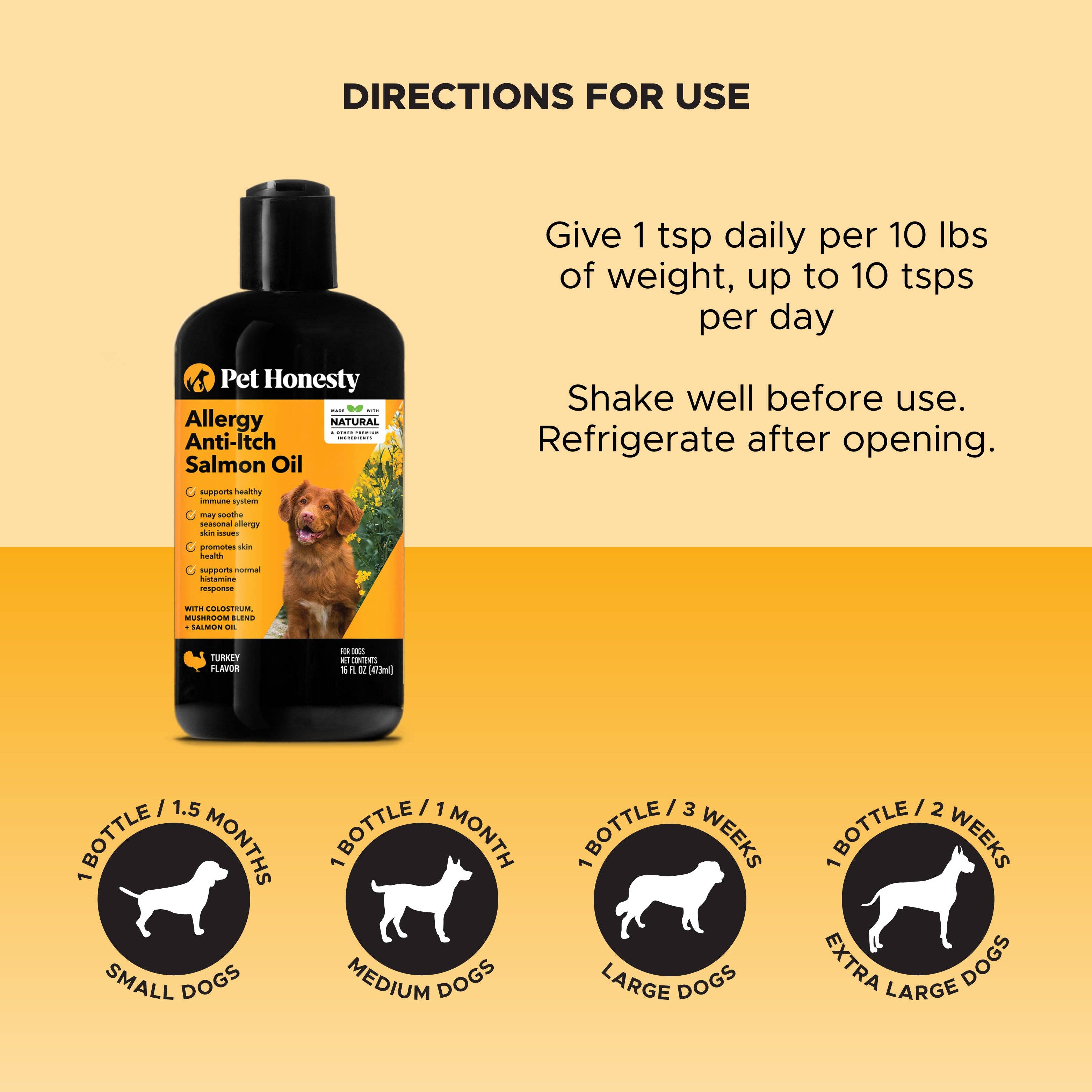 Pet Honesty - Allergy Anti-Itch Salmon Oil (16 Ounce)