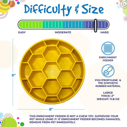 SodaPup Dog Toys - Honeycomb Design eBowl Enrichment Slow Feeder Bowl for Dogs: Blue