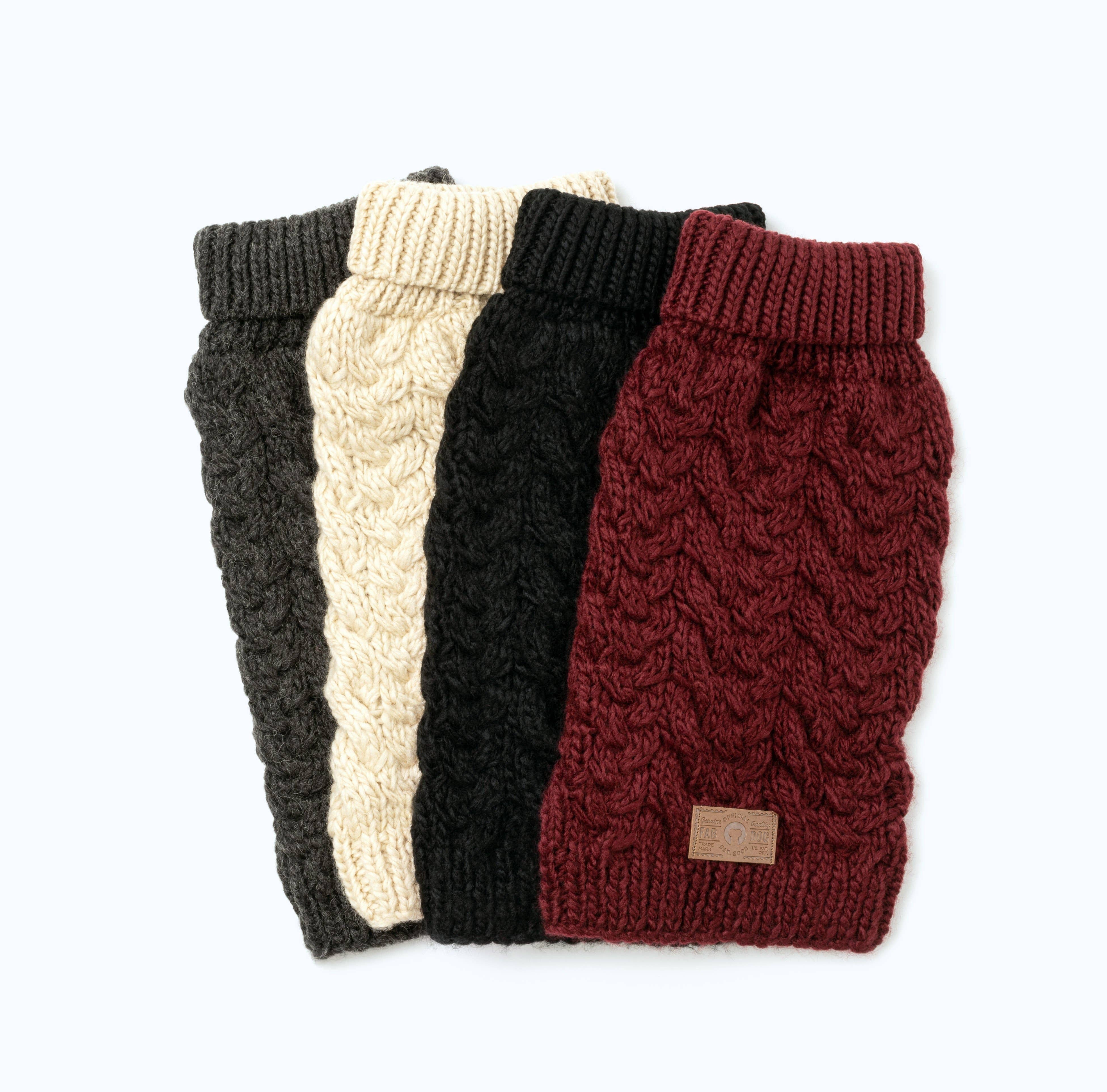 fabdog - Charcoal Grey Wool Turtleneck Dog Sweater: 10