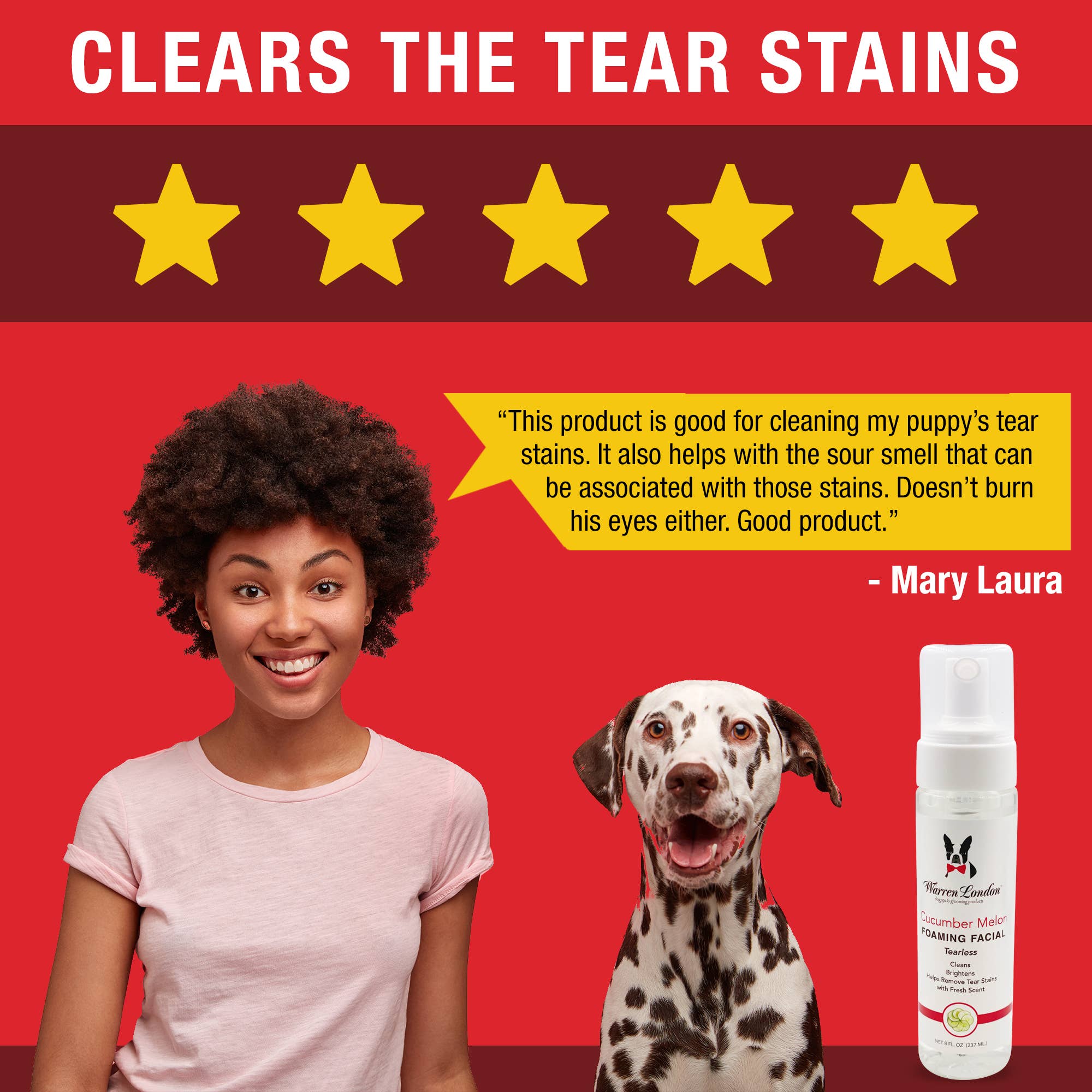Tearless  Shampoo for Dog Faces - Cucumber Melon - 2 Sizes: 8oz