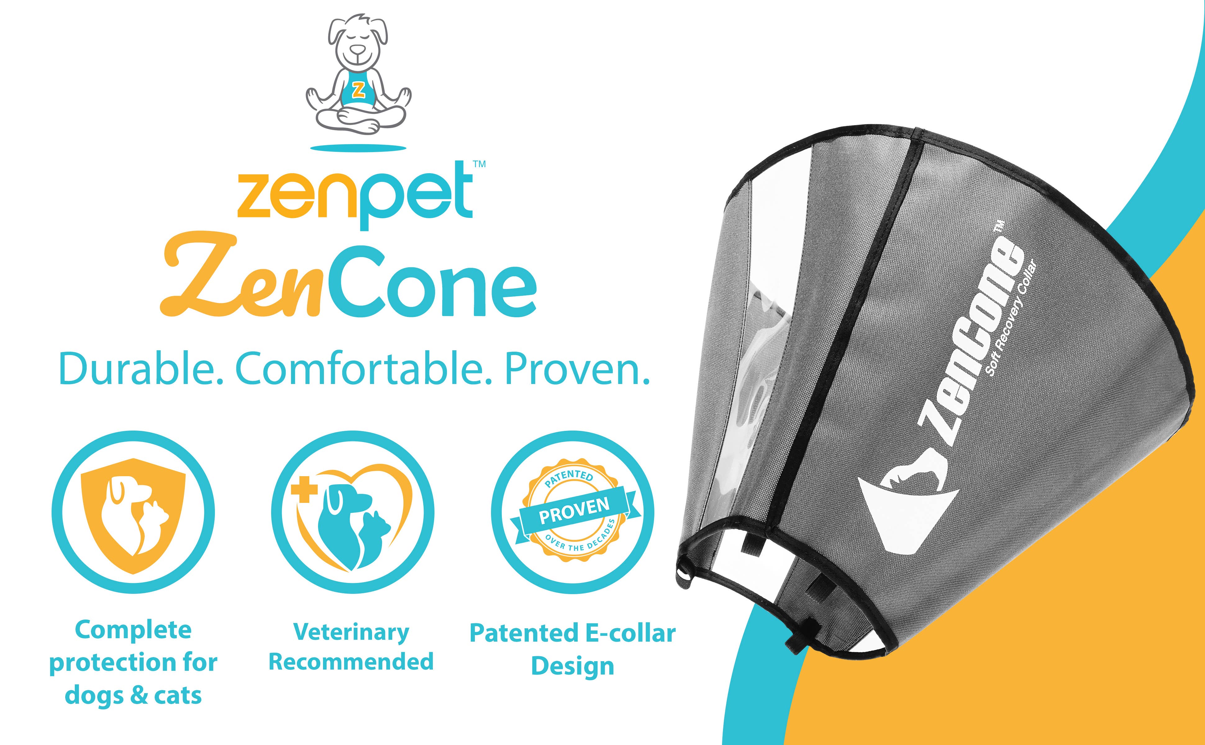 ZENPET - ZenCone - Soft Recovery Collar with Windows: Medium (12-15 in.)