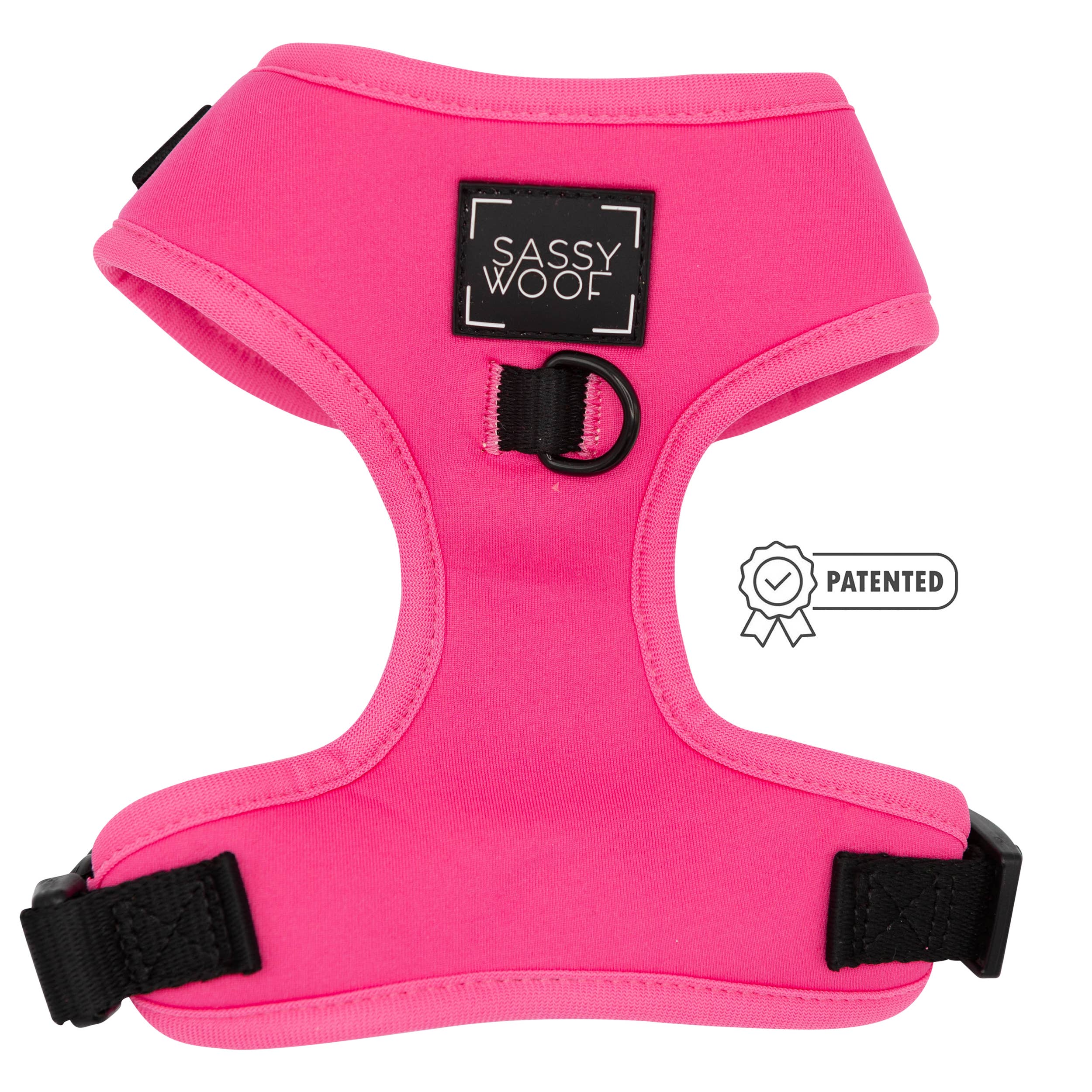 SASSY WOOF - Dog Adjustable Harness - Neon Pink: XL