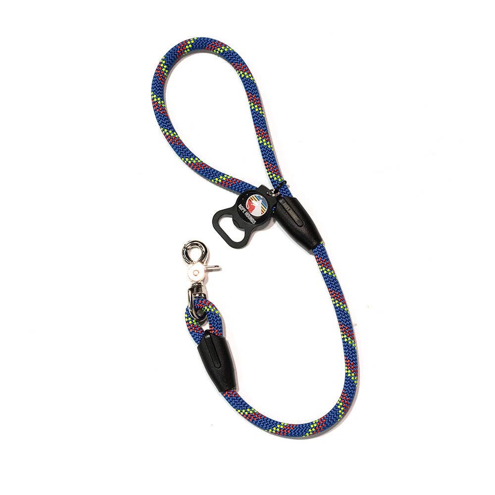 Rope Hounds - 2' Dog Traffic Lead - Blues: Blue Surf