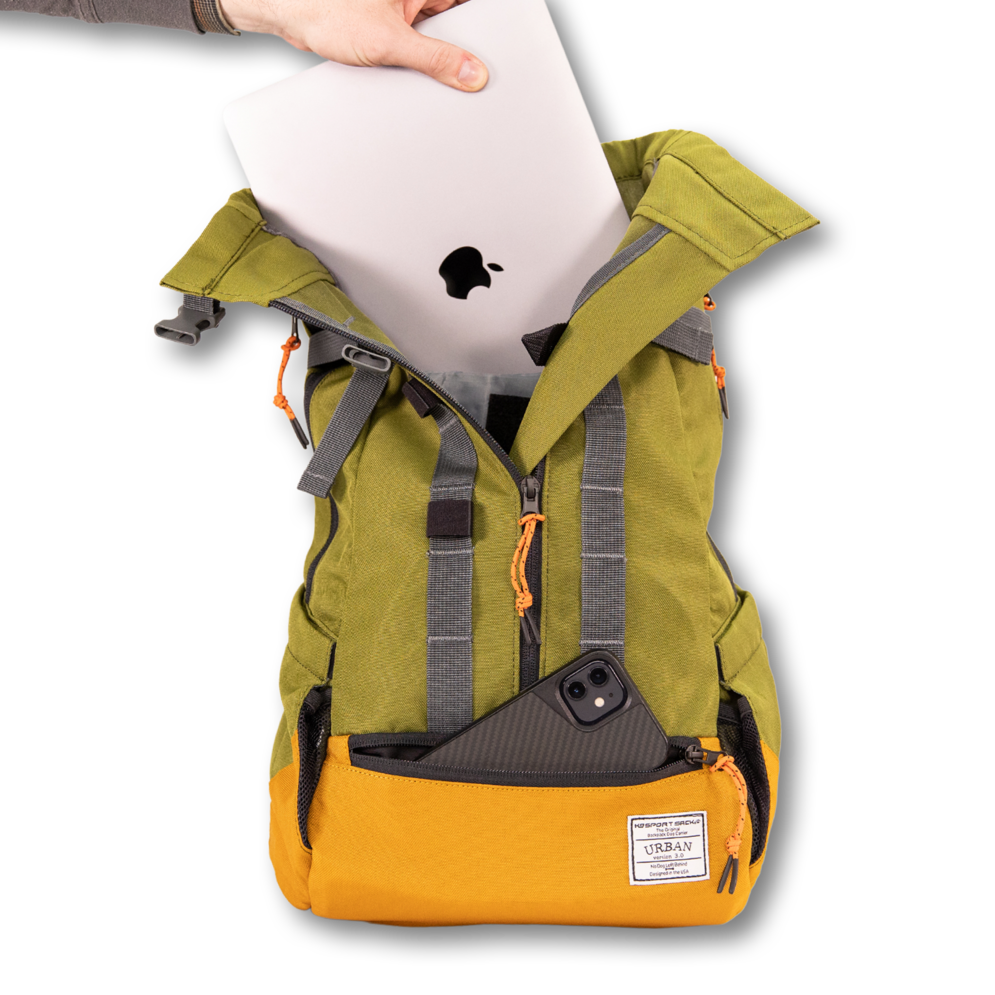 URBAN 3 Backpack Dog Carrier: Small (13"-17" from collar to tail) / Leafy