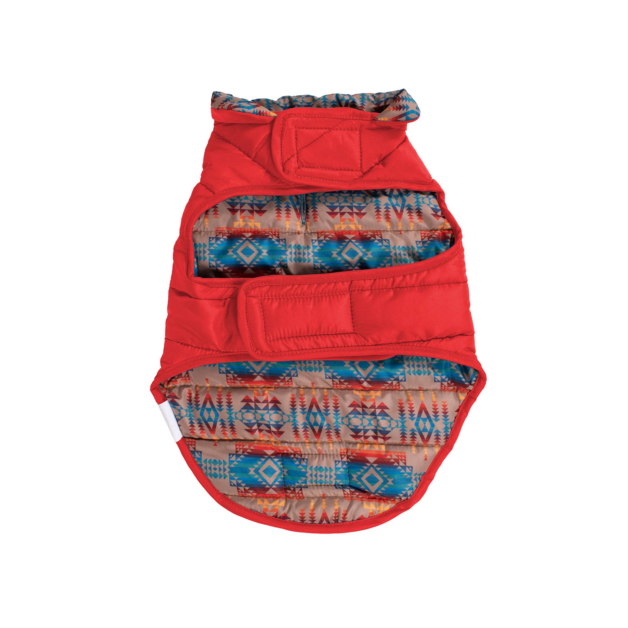 Pendleton Puffer Style Adjustable Dog Coat: Medium / Navy