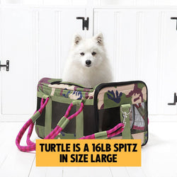 ROVERLUND - OUT-OF-OFFICE PET CARRIER PRO EDITION: BLACK CAMO / BLACK / LARGE - UP TO 25LBS