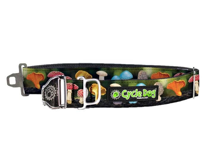 Cycle Dog - Mushrooms Dog Collar: Plastic Quick Release / Medium 12-21” (30-53 cm) / Standard