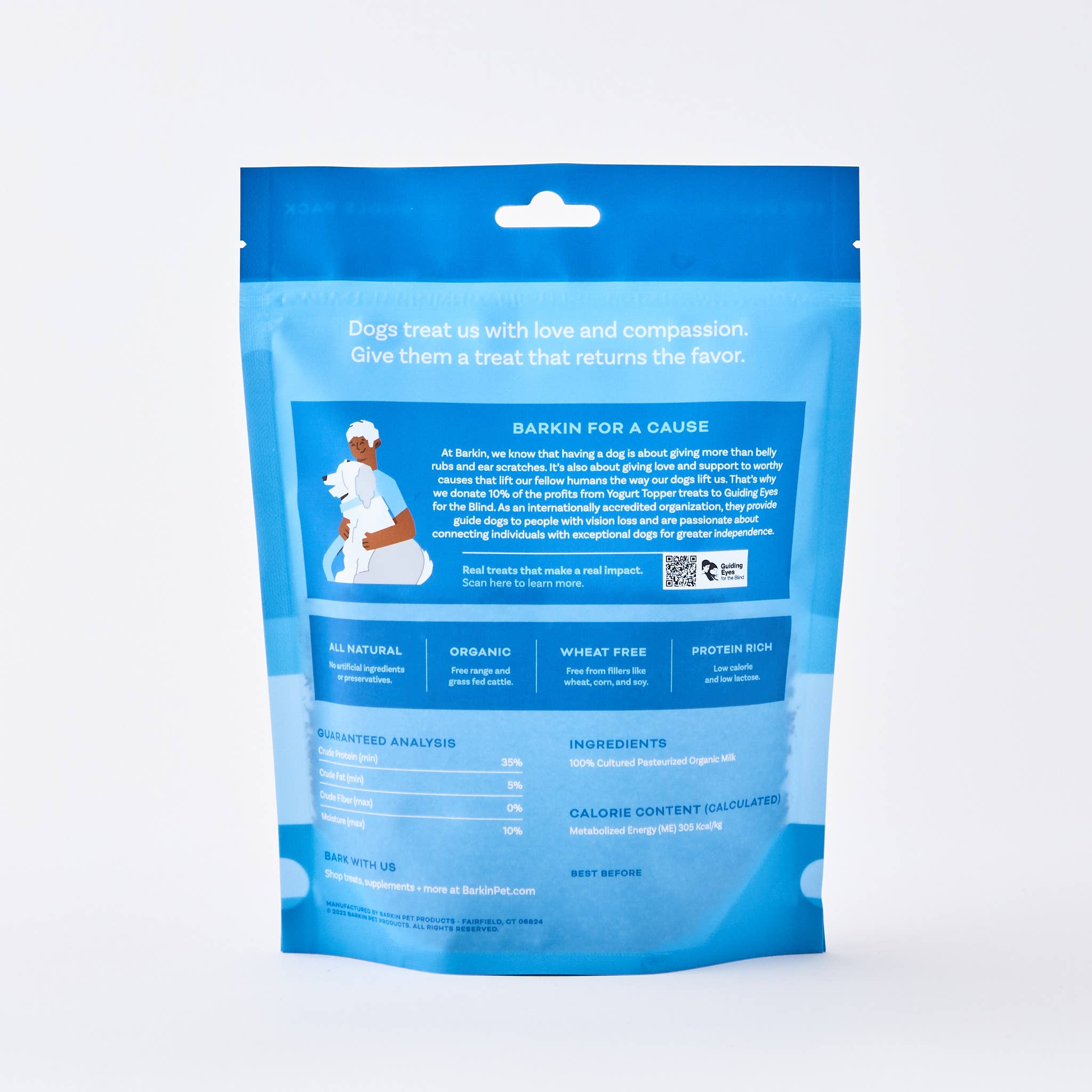 BARKIN - ORGANIC YOGURT CRUMBLE - FOOD + SUPPLEMENT TOPPER FOR DOGS