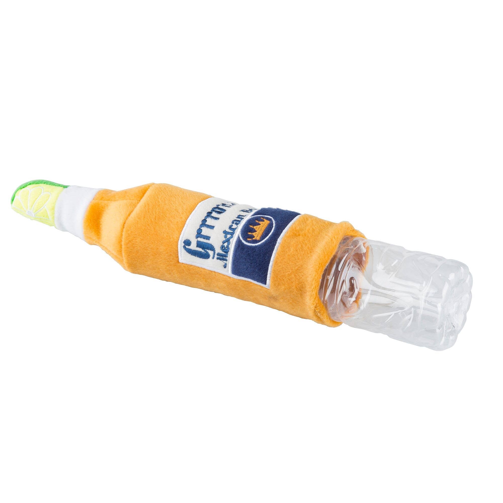 Grrrona Beer Water Bottle Crackler Toy Squeaker Dog Toy