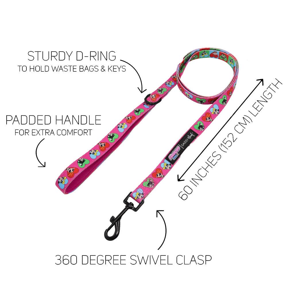 SASSY WOOF - Dog Leash - The Powerpuff Girls™ (Valentine's)