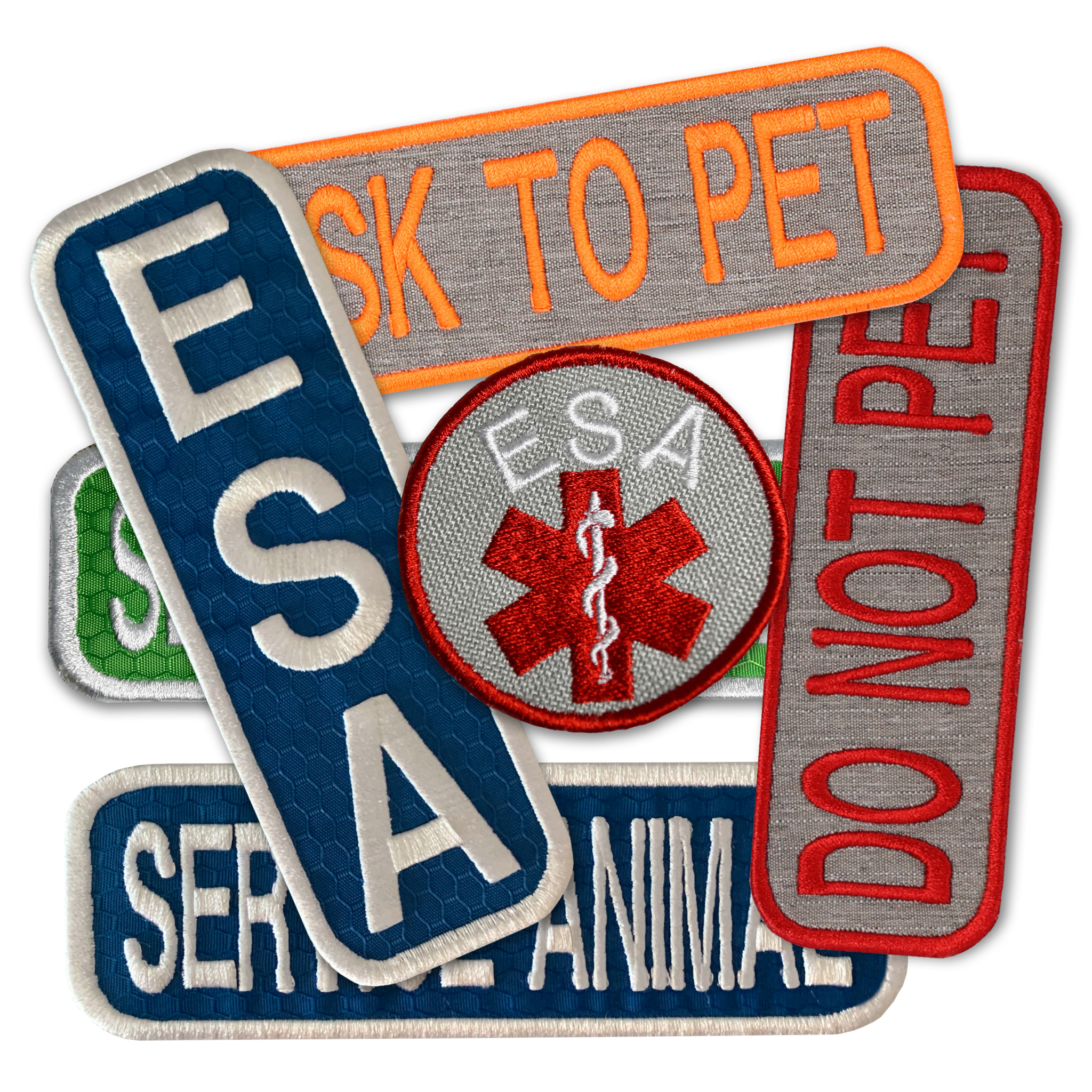 K9 Sport Sack - ESA/Service Animal Patches: Yes / Do Not Pet - Red/Gray - 2x6