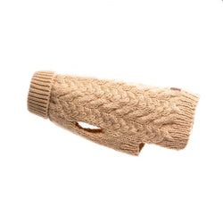 fabdog - Cream Wool Turtleneck Dog Sweater: 10