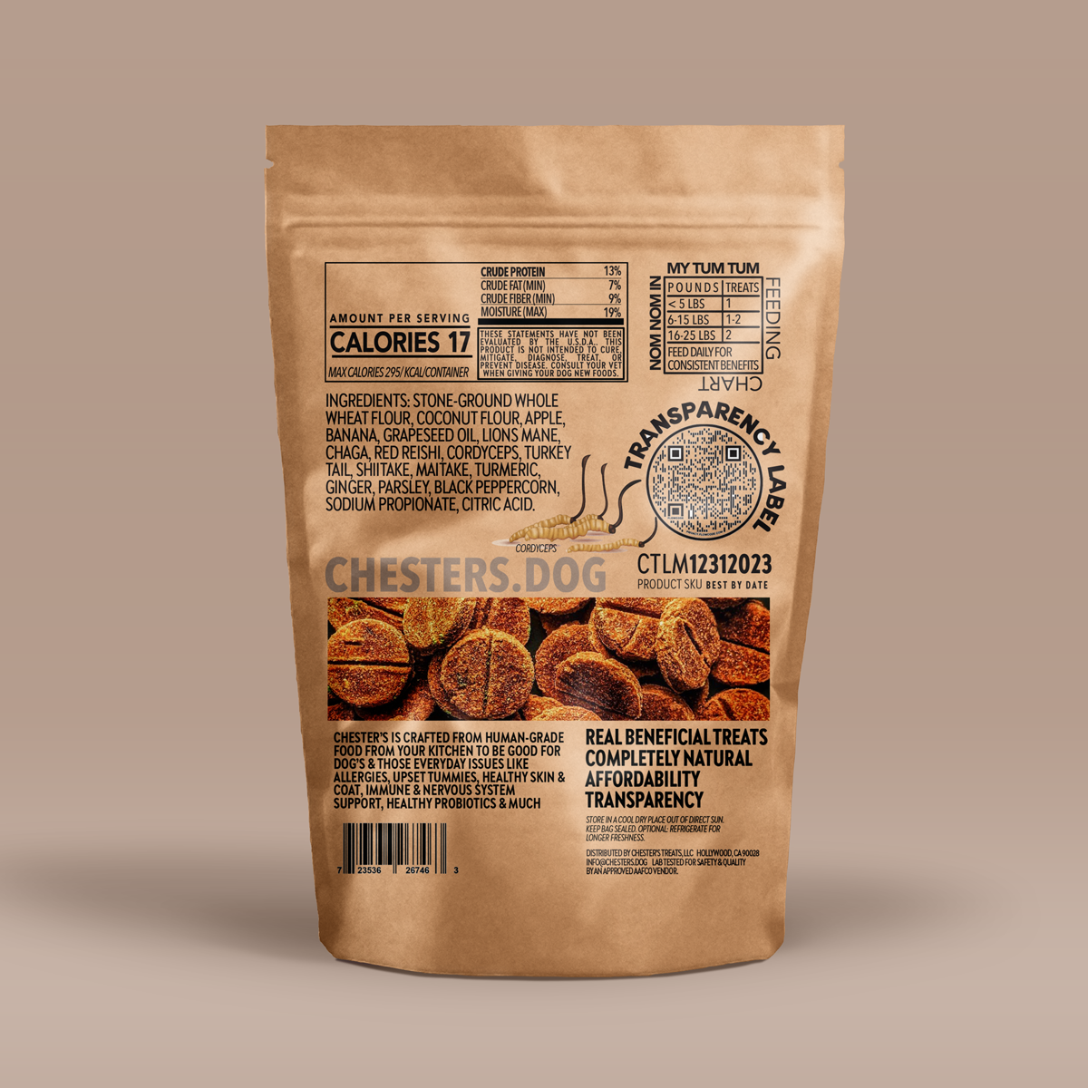 Chester's Dog Treats, LLC - CHESTER’S LIONS MANE MUSHROOM DOG TREATS