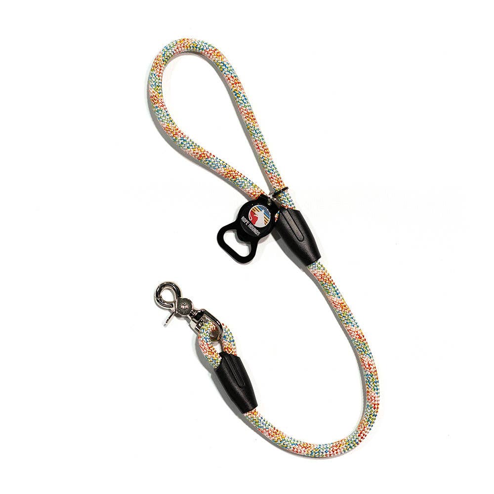 Rope Hounds - 2' Dog Traffic Lead - Multicolored: Radiant Rainbow