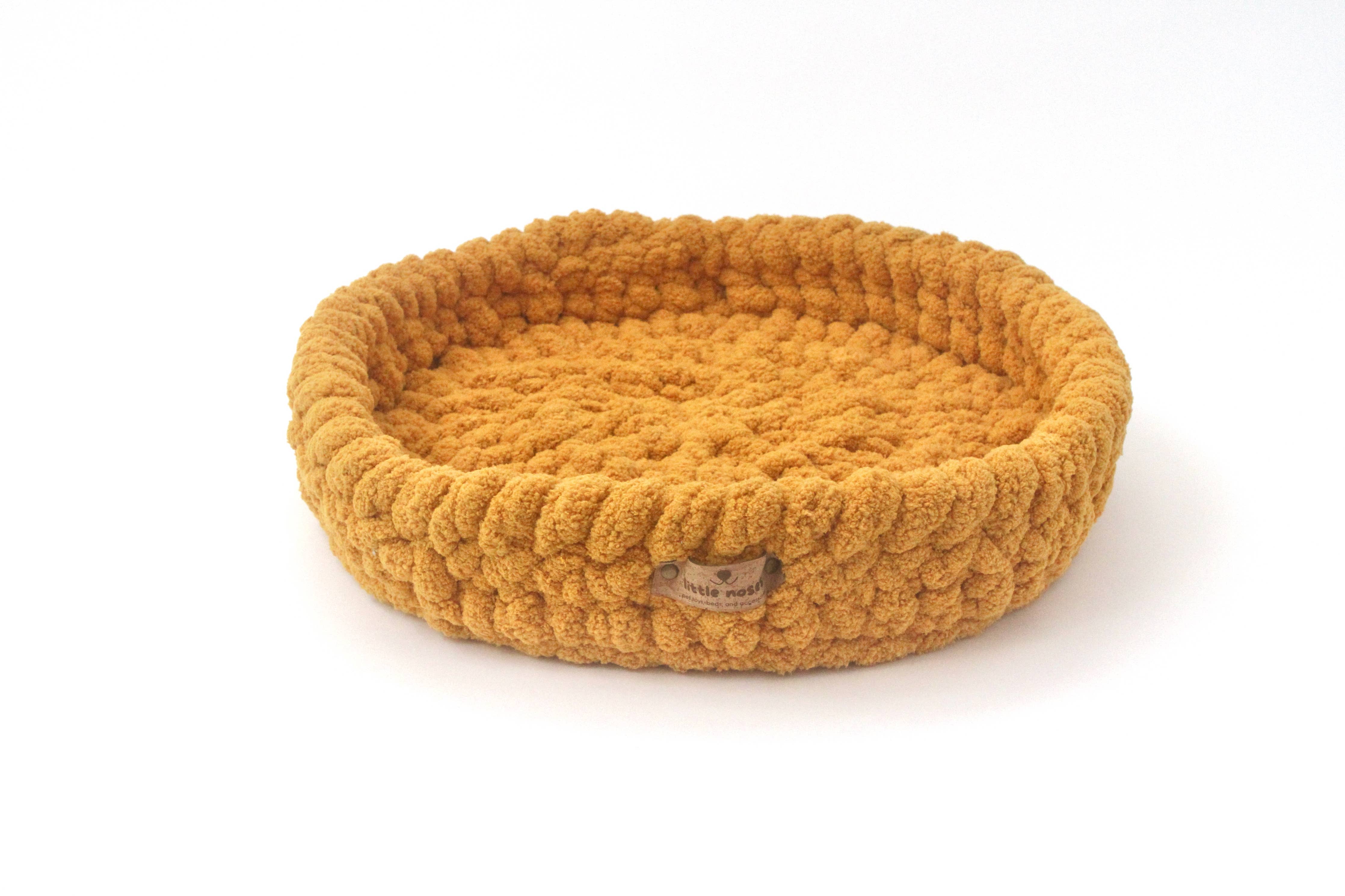 Plush sunflower yellow pet bed: Small