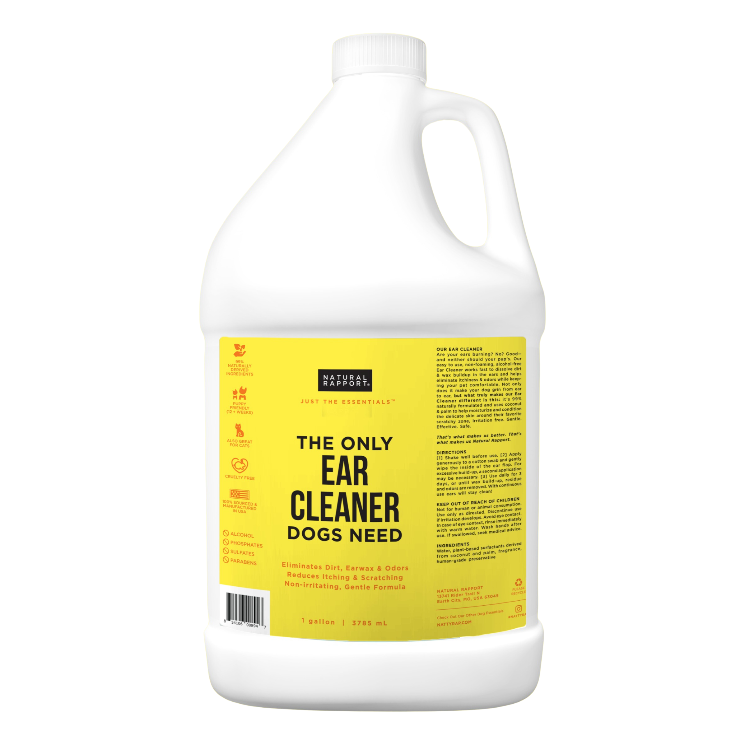 Natural Rapport - The Only Ear Cleaner Dogs Need: 3 ounce