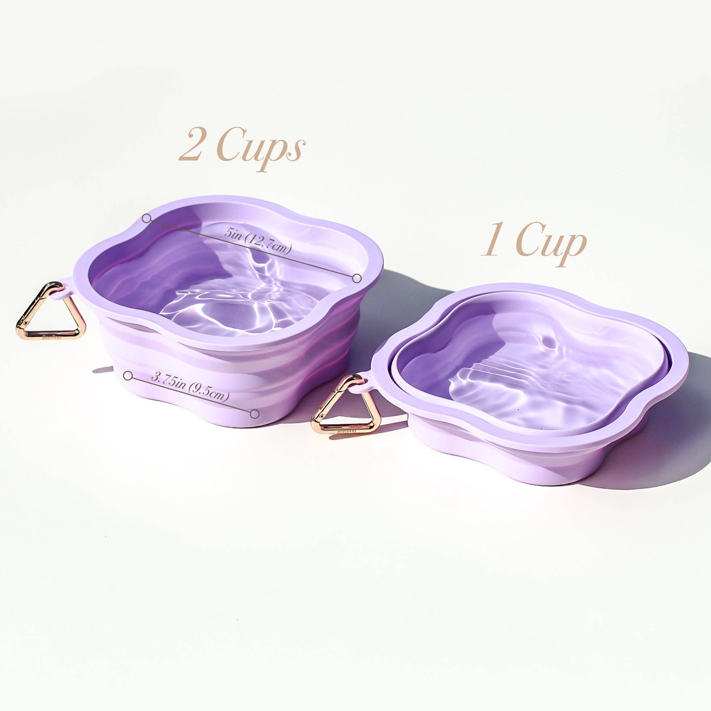 Bop Pop Pets - Collapsible Water Bowl Silicone BPA Free | Lilac