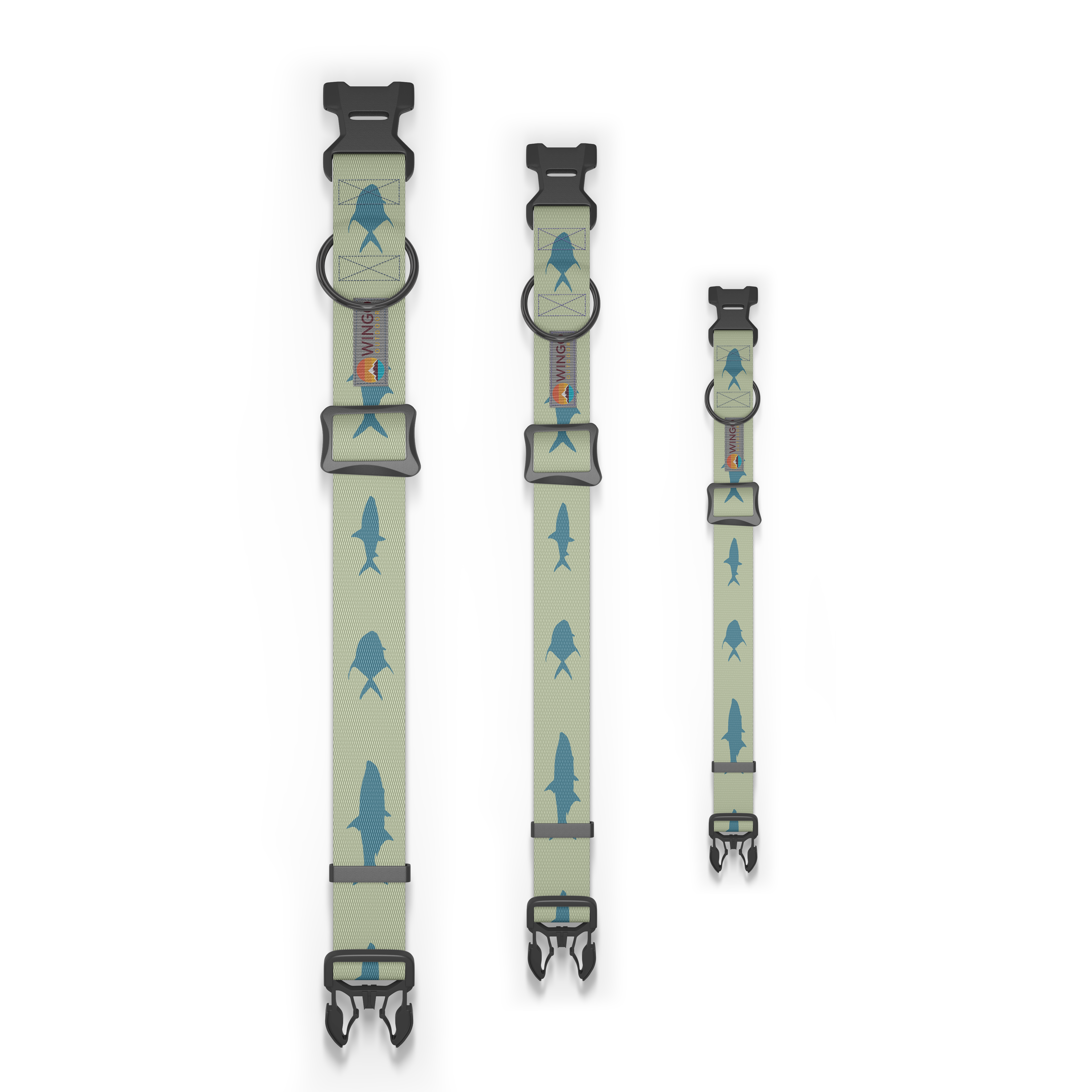 Wingo Outdoors - Coosa Dog Collar: Medium / Rainbow Trout