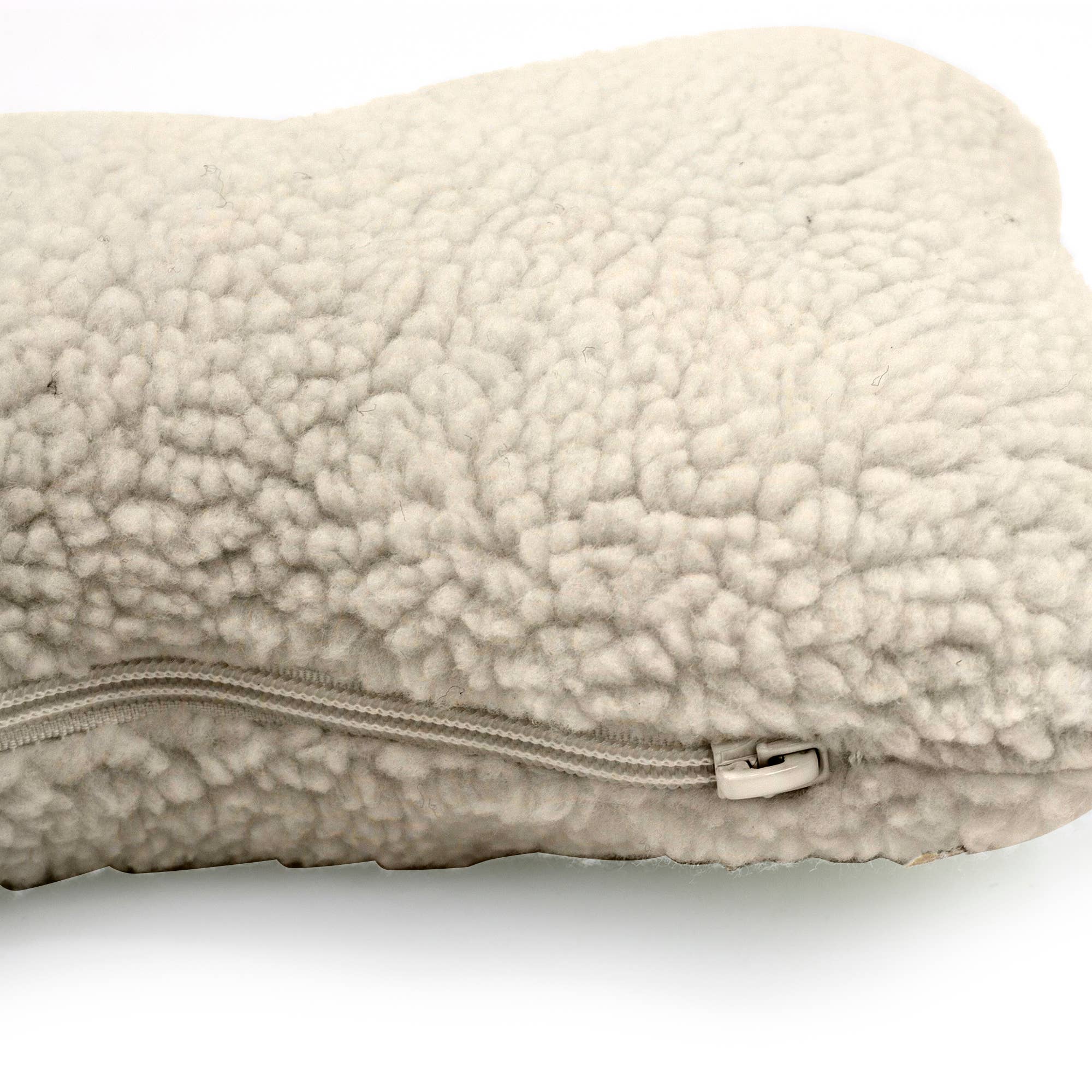 Plush Sherpa Bone Pillow Toy with Squeaker: S