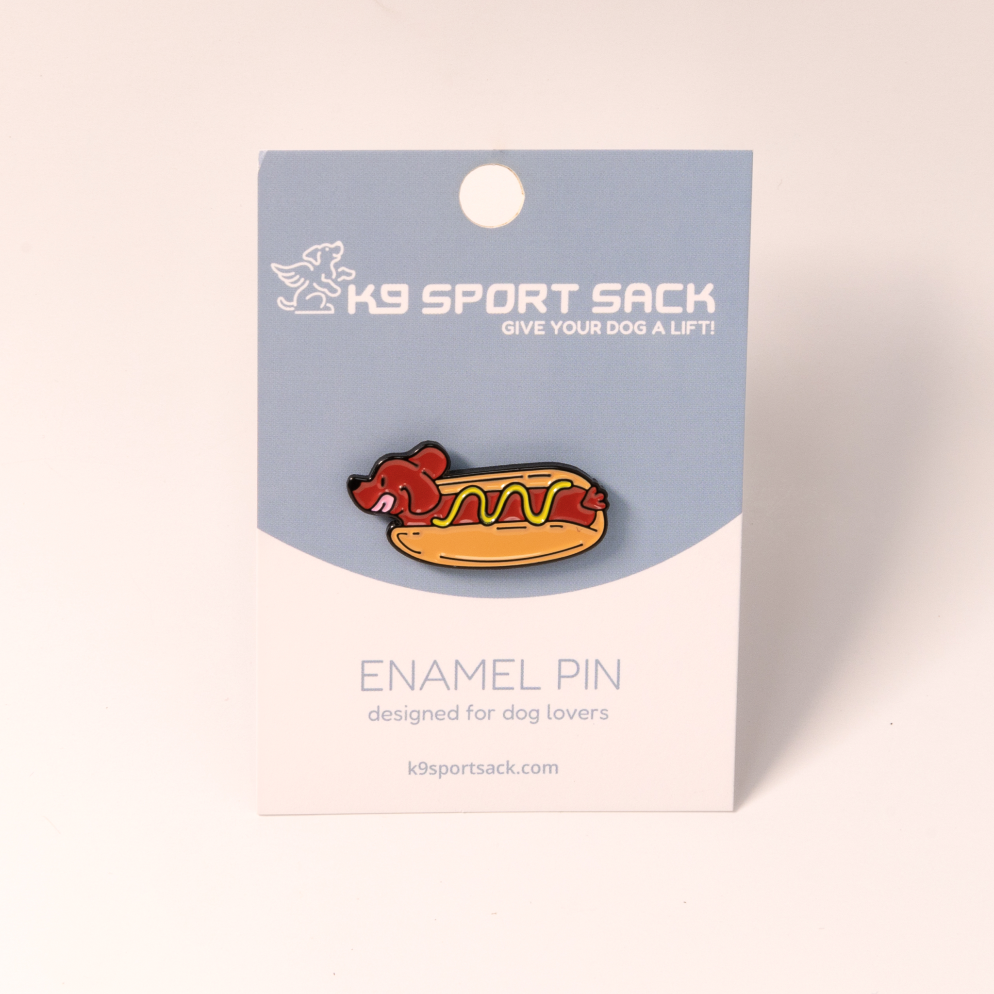 K9 Sport Sack - Hot Dog Dachshund Enamel Pin
