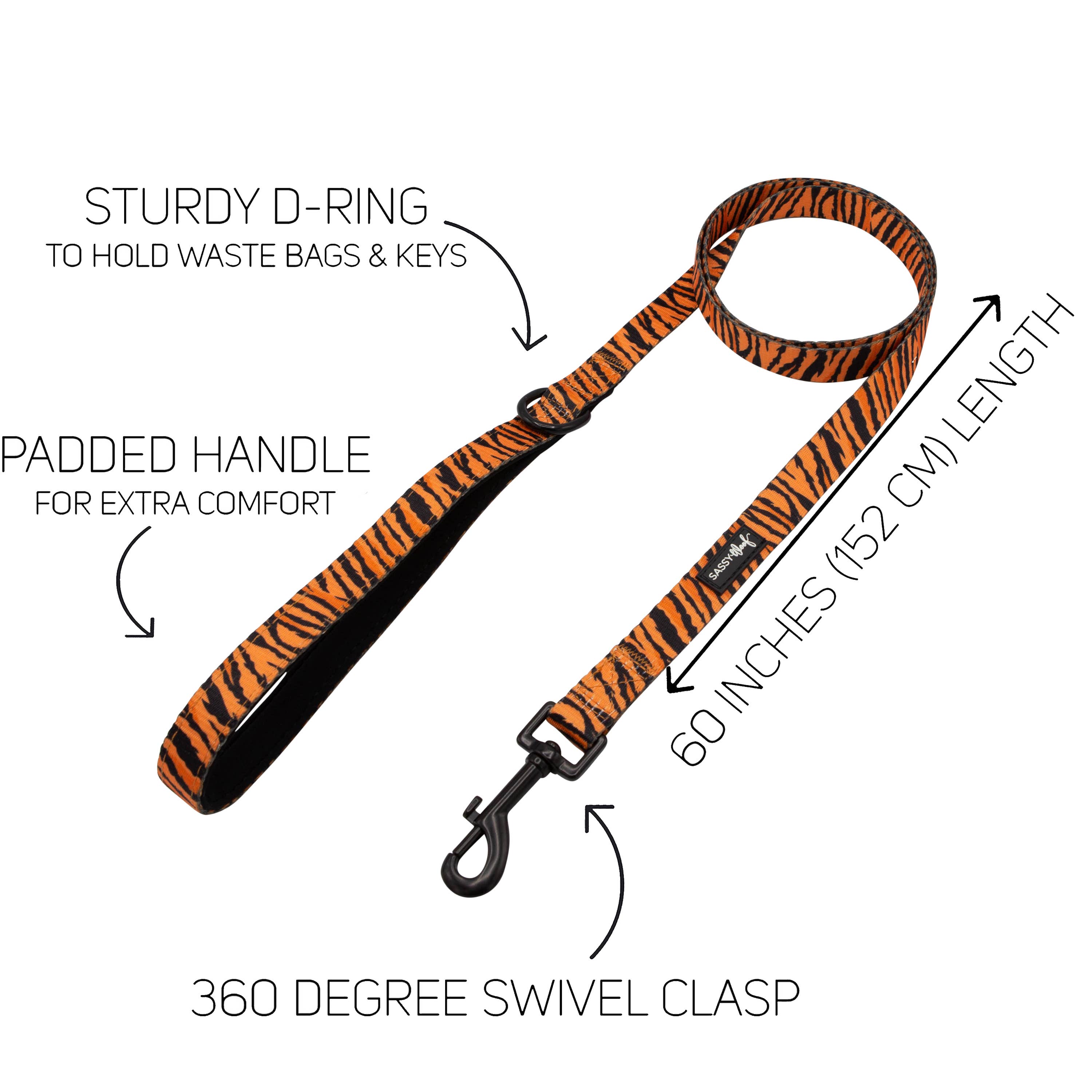 SASSY WOOF - Dog Leash - Paw of the Tiger