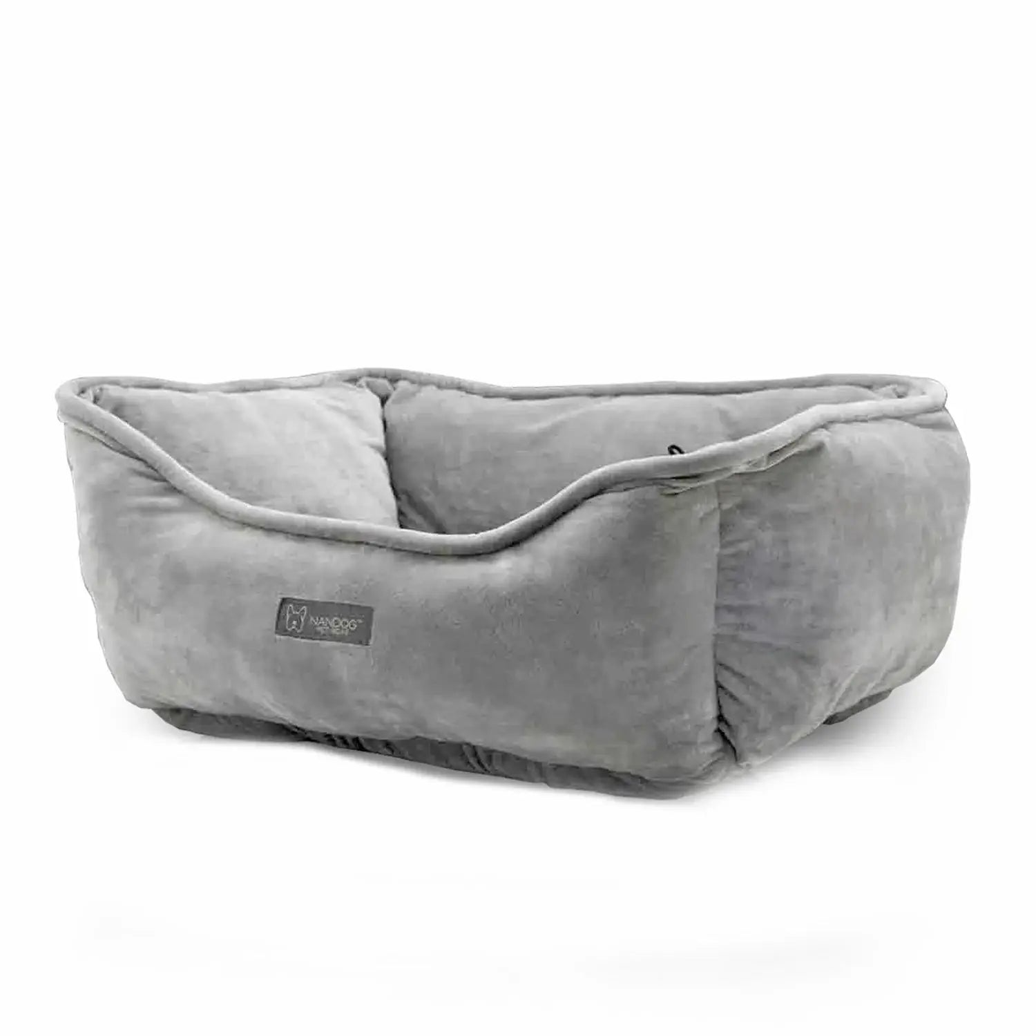 PET GEAR DISTRIBUTORS - NANDOG Reversible Micro-Plush Fabric Pet Bed-LIGHT GRAY