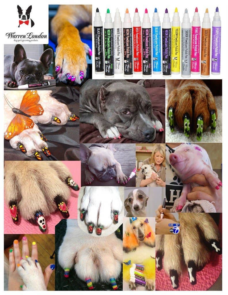 Warren London Dog Products - Pawdicure Nail Polish Pen - Quick Dry - 13 Colors: Neon Pink