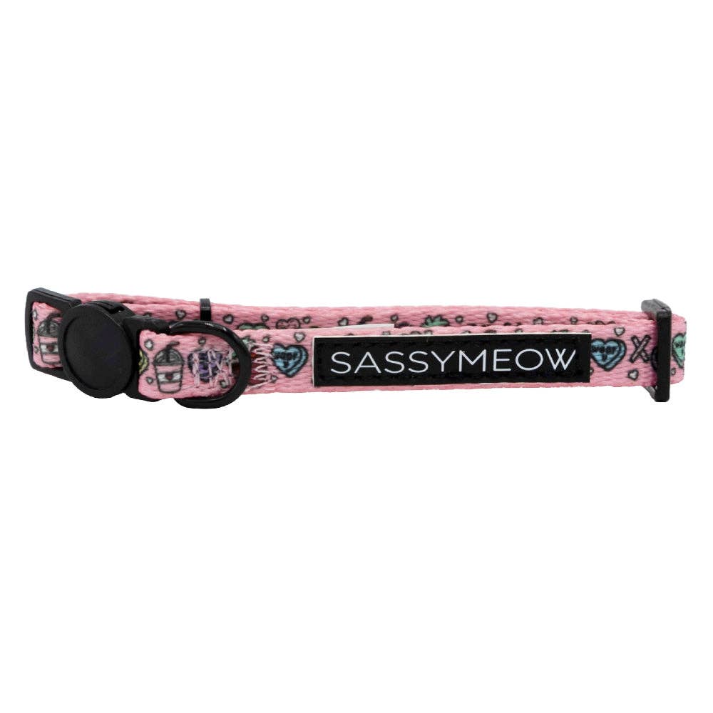 SASSY WOOF - Cat Collar - I Chews You: Medium