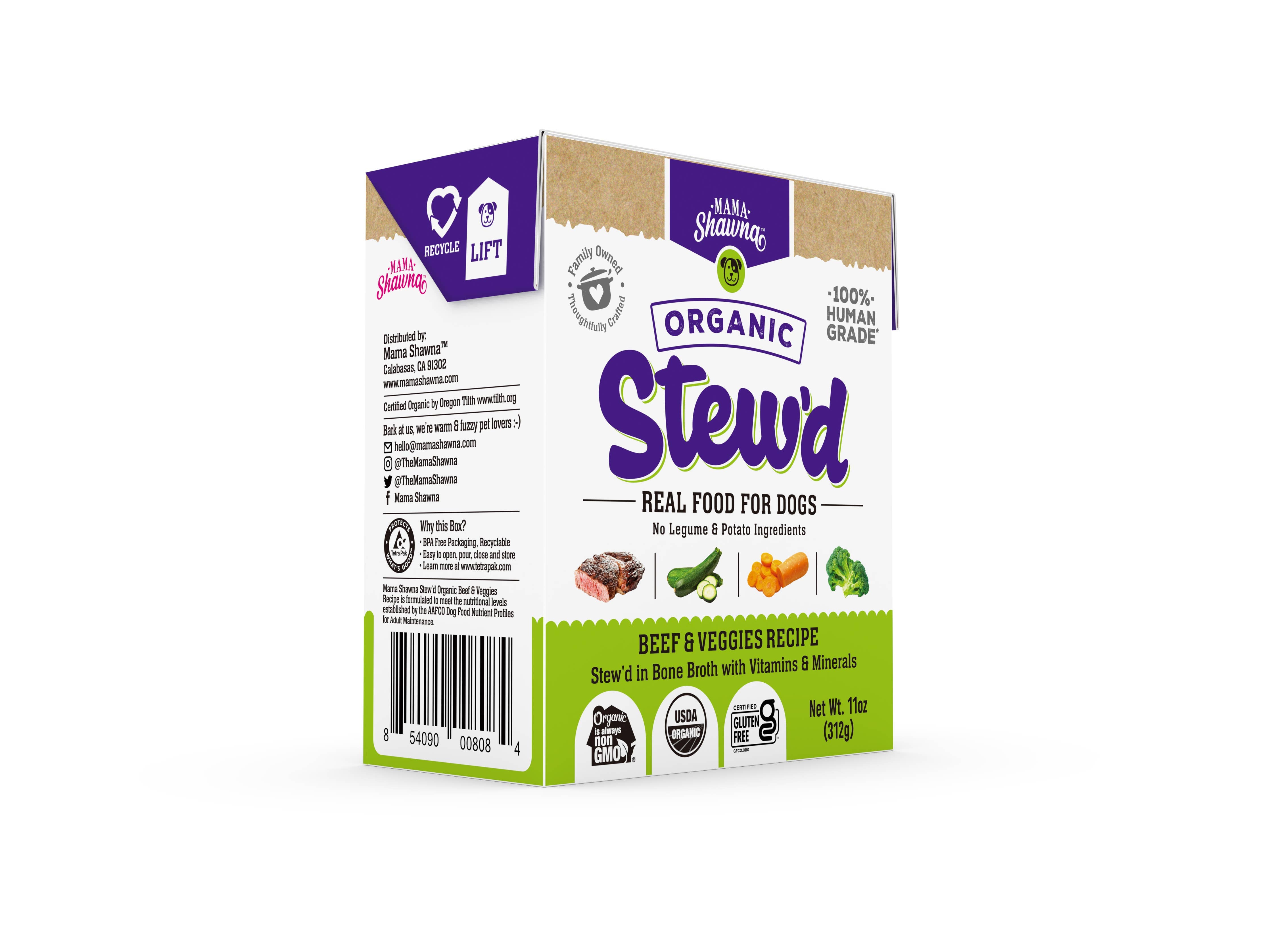 Mama Shawna - Stew'd Organic Dog Beef & Veggies Recipe: Purple