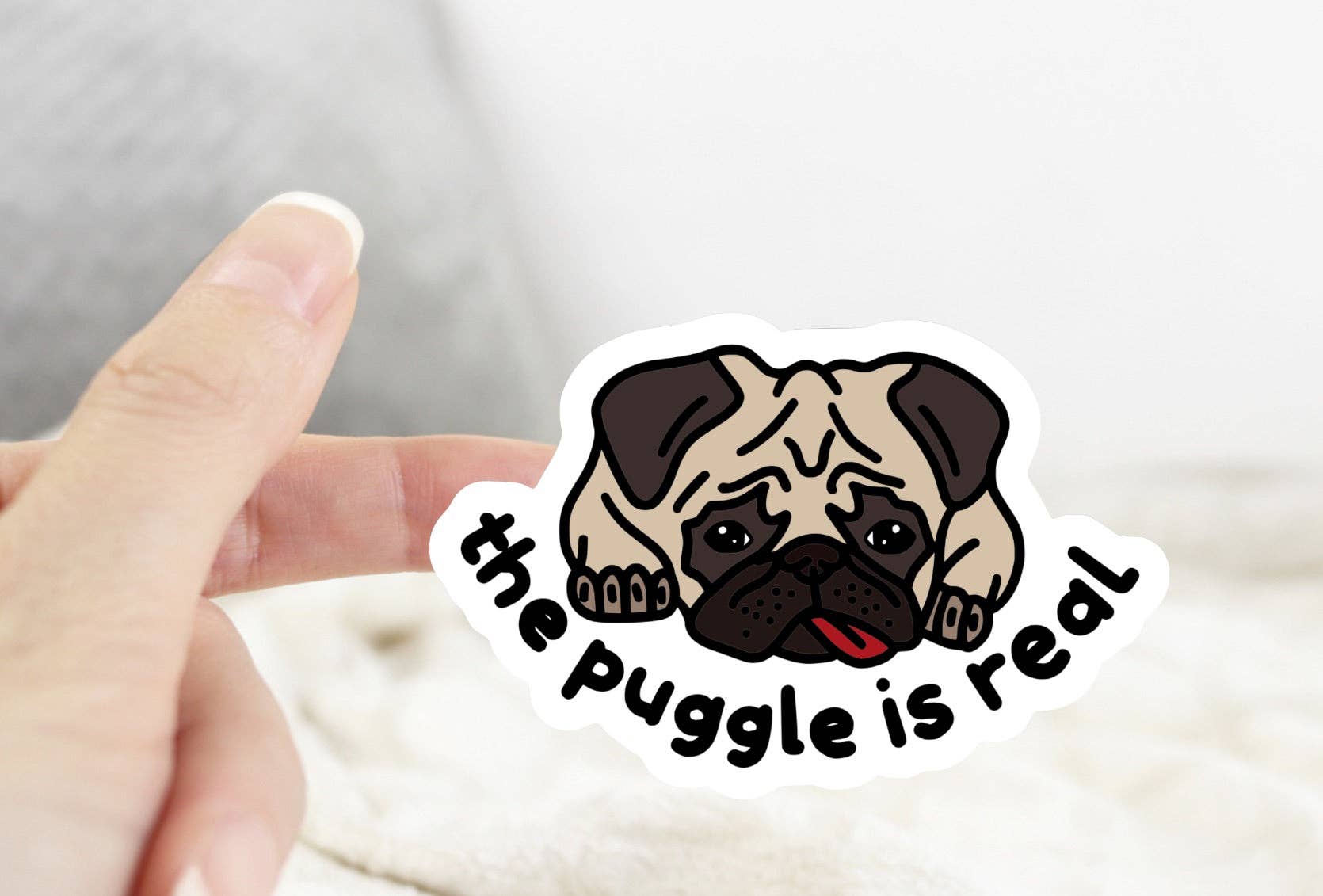 The Puggle is Real Dog Sticker