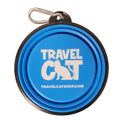 Travel Cat | Your Cat Backpack - "The Go Anywhere Bowl" Collapsible Travel Pet Food