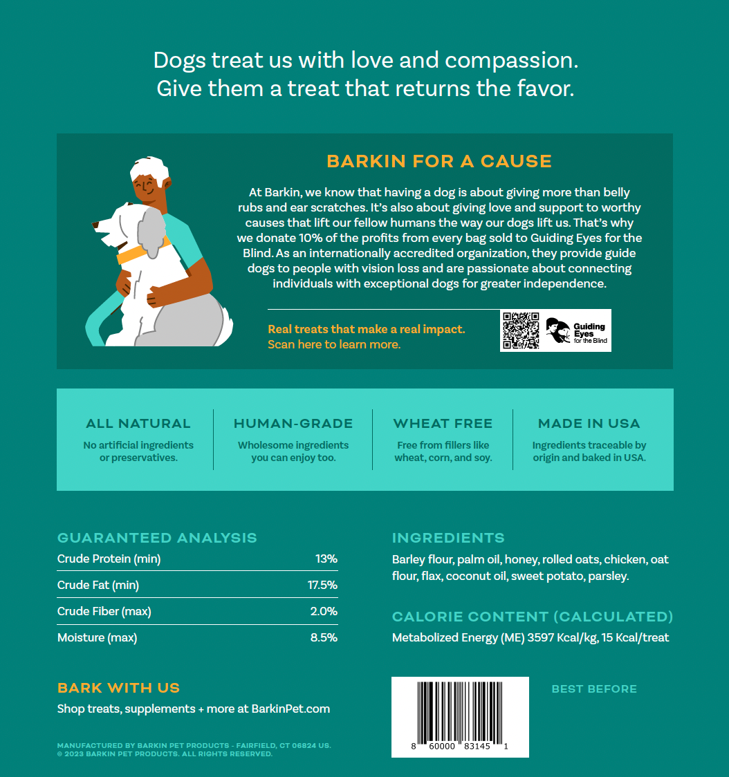 BARKIN - CHICKEN POT PIE SOFT & CHEWY DOG TREAT