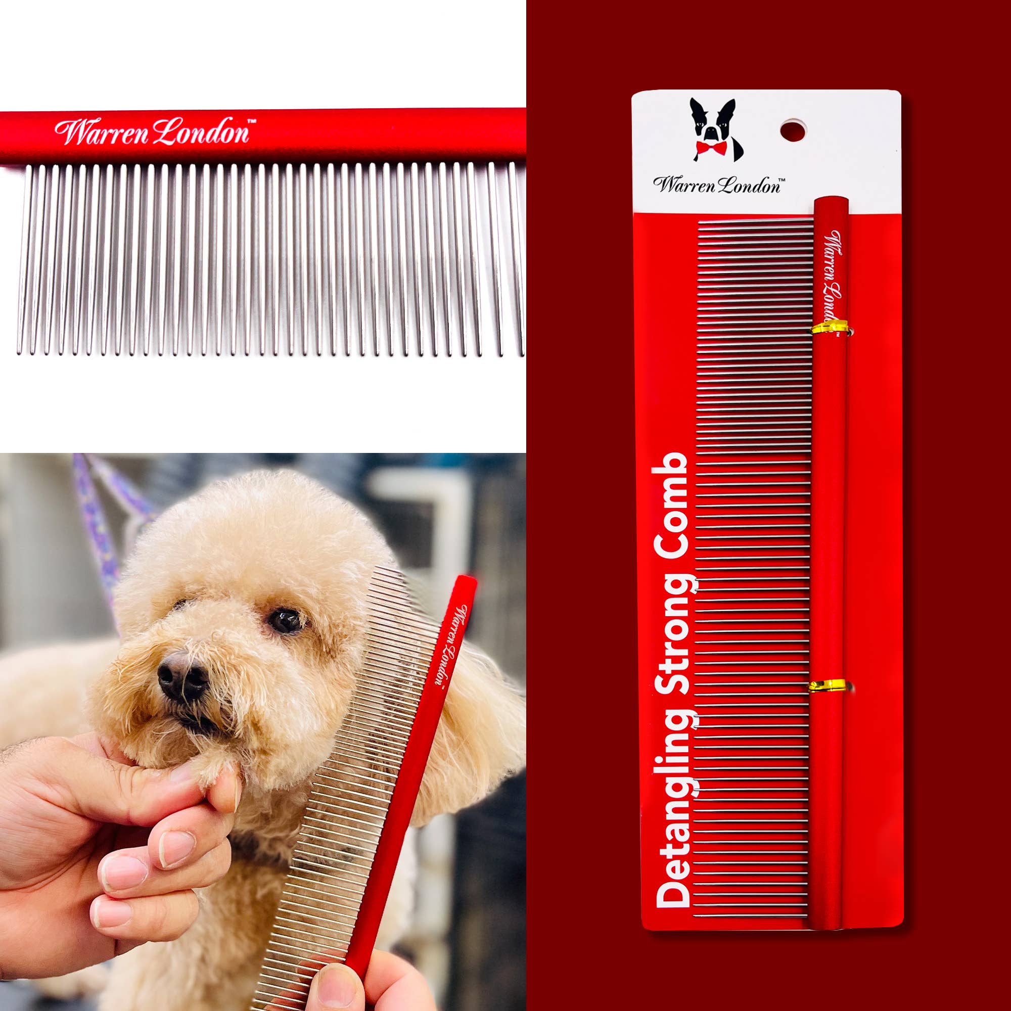 Warren London Grooming Comb - Available in 3 Different Types: Groomers Everyday Comb