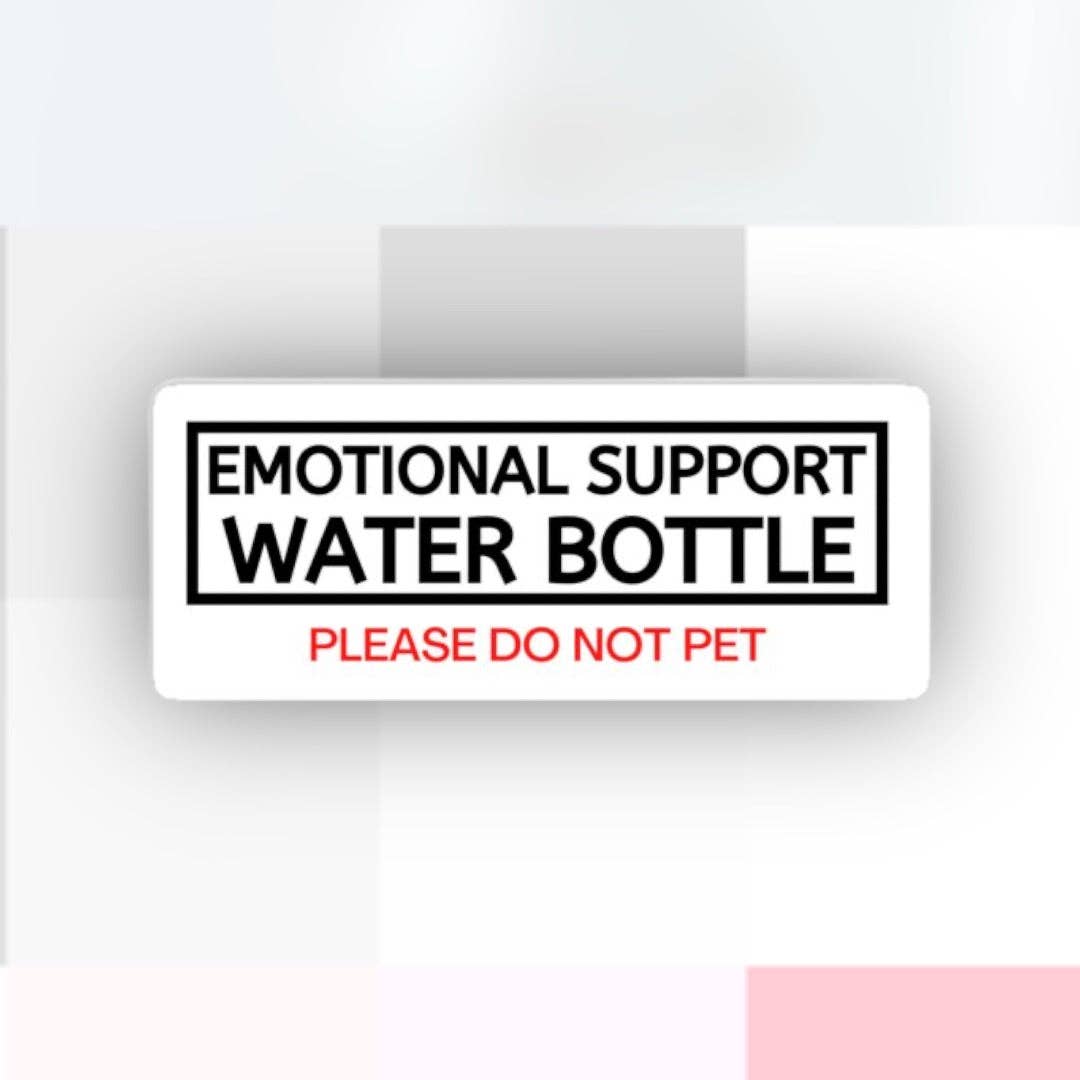 Ace the Pitmatian Co - Emotional Support Water Bottle Do No Pet Sticker