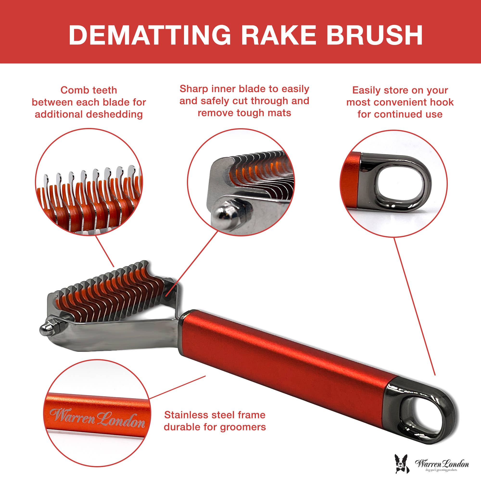 Dematting Rake Brush