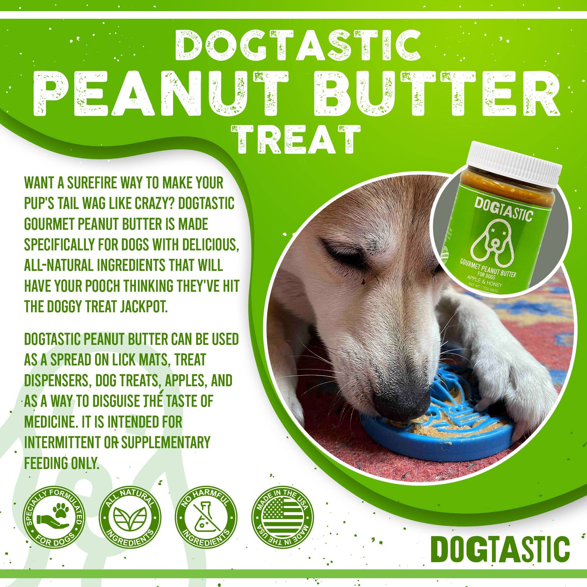 SodaPup Dog Toys - Dogtastic Gourmet Peanut Butter for Dogs - Pumpkin  Flavor: Peanut Butter - Pumpkin & Flax Seed