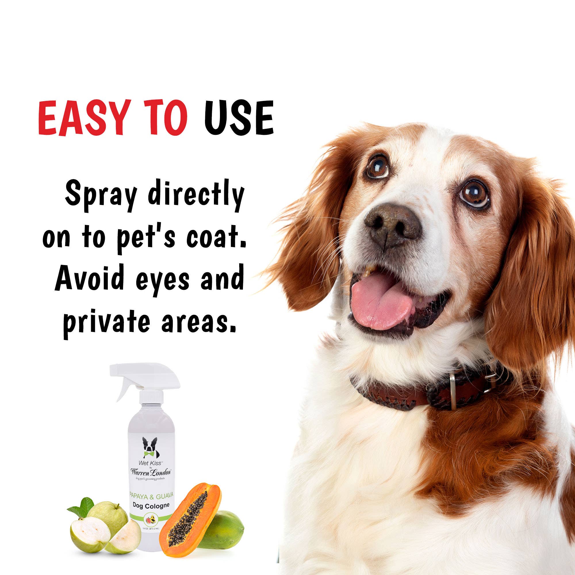 Warren London Dog Products - Wet Kiss Dog Cologne - 16 oz: Milk & Honey