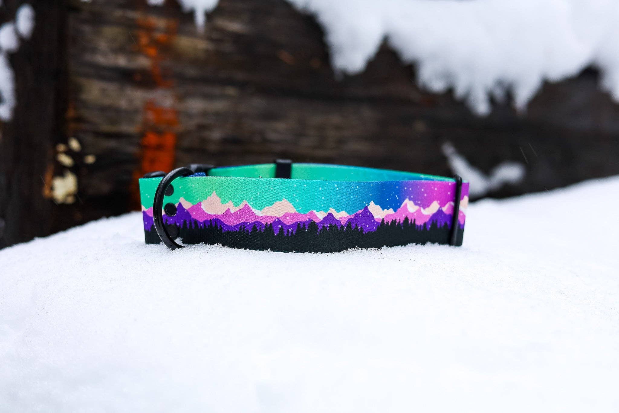 Pacific Hound - Elements Series - Aurora | Purple Dog Collar: XX-Large (1.5" width | 15-24" length)