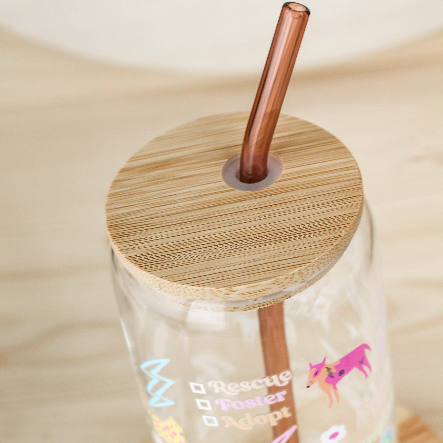 100% Dog Obsessed Glass | Lid + Straw