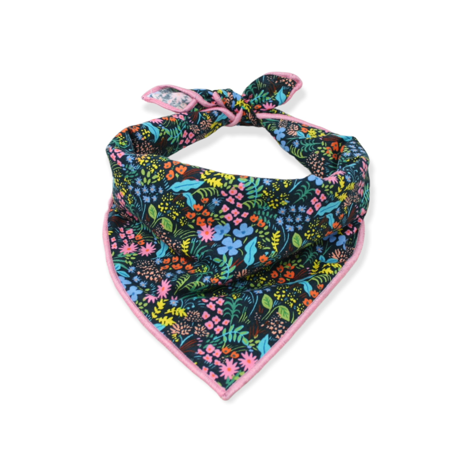 The Oxford Dog - Dog Bandana, Pet Accessories, Dog Mom Gifts, Navy Meadows: XSmall