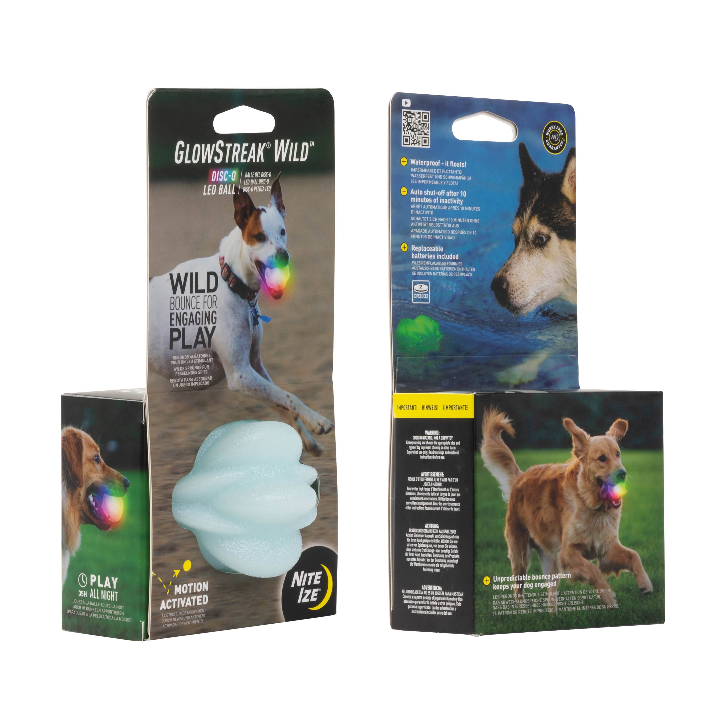 Pet Palette Distribution - Nite Ize GlowStreak® Wild LED Ball - Disc-O